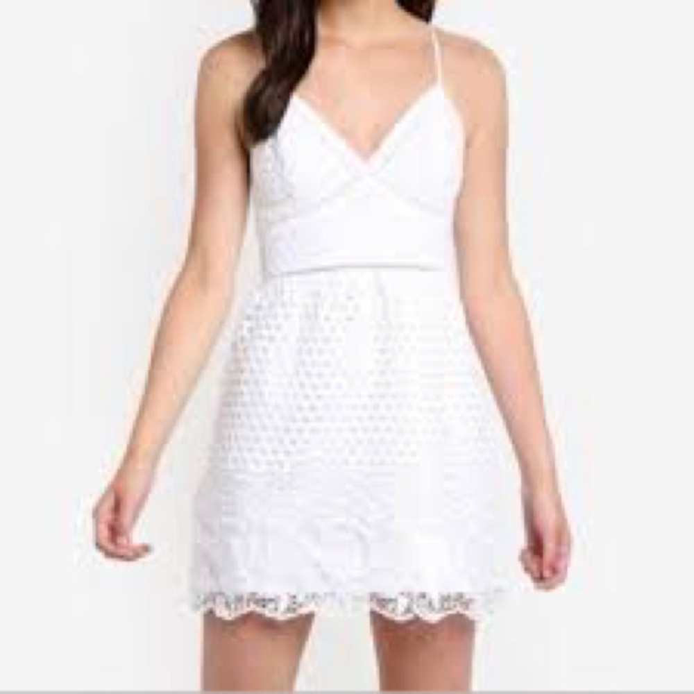 Abercrombie & Fitch White Crochet Dress